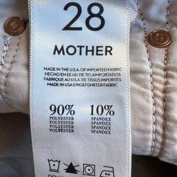 MOTHER The Looker Skinny Faux Suede Pants – "Crackle Tan" Brown Wash Size 28 - Picture 11 of 12